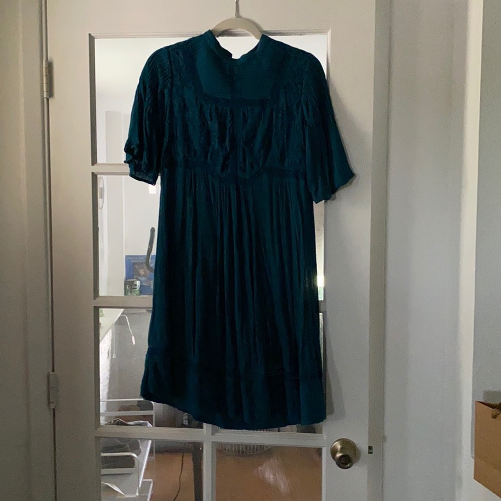 anthropologie meadow rue embroidered shift dress